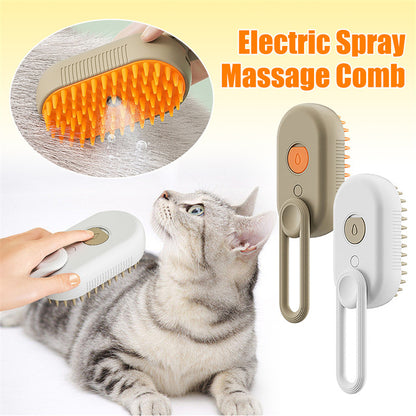 360° USB Rechargeable Pet Grooming Steam Brush - Canine Companions