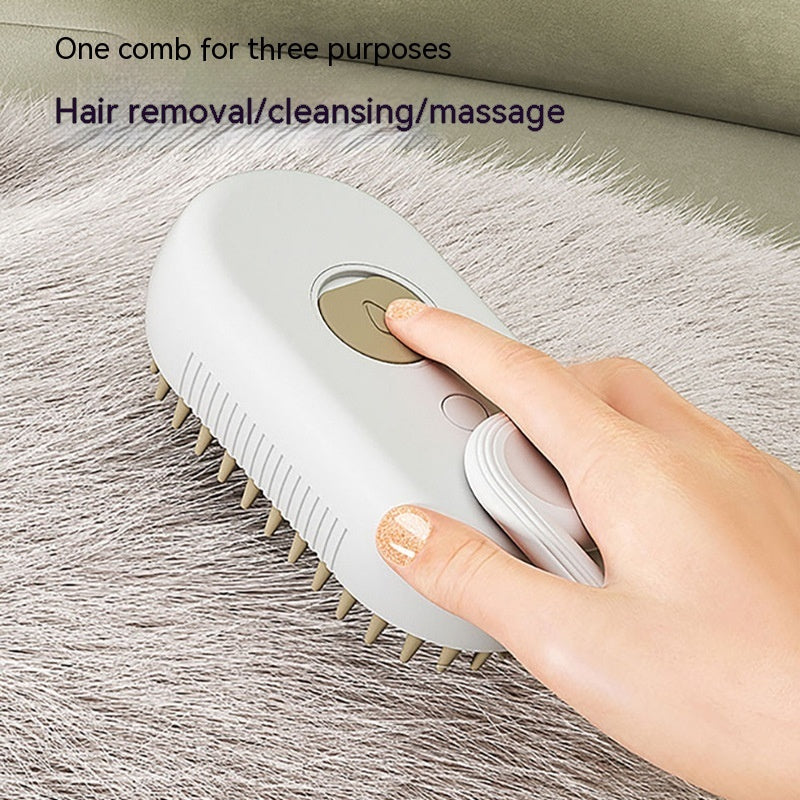 360° USB Rechargeable Pet Grooming Steam Brush - Canine Companions