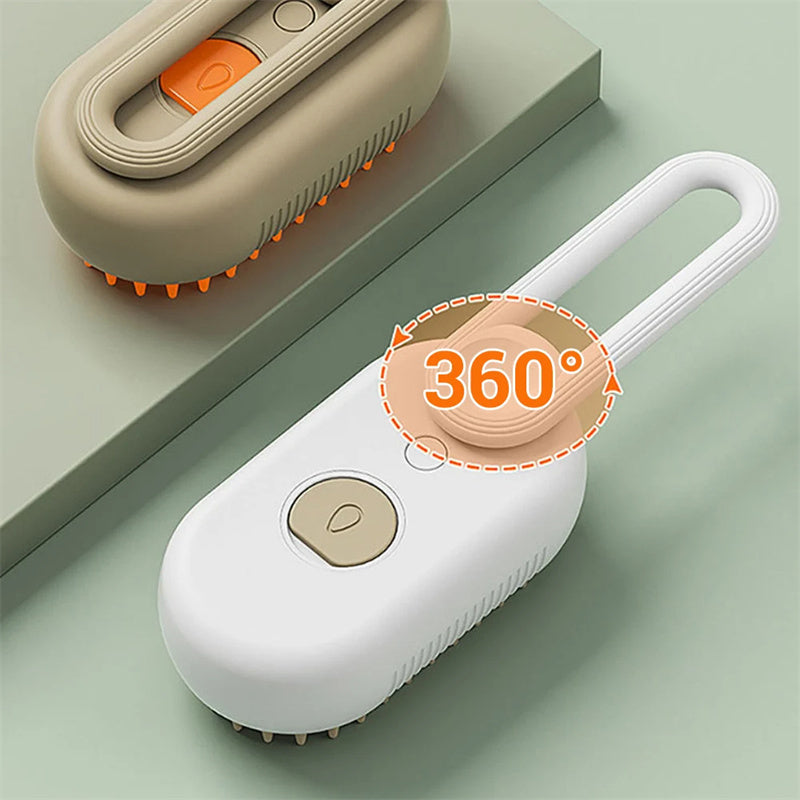 360° USB Rechargeable Pet Grooming Steam Brush - Canine Companions